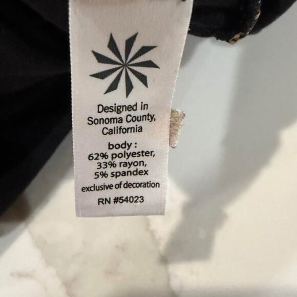 Athleta Topanga V-Neck Midi T-Shirt Dress Women's Size Small Black Ruched Sides - Picture 5 of 6